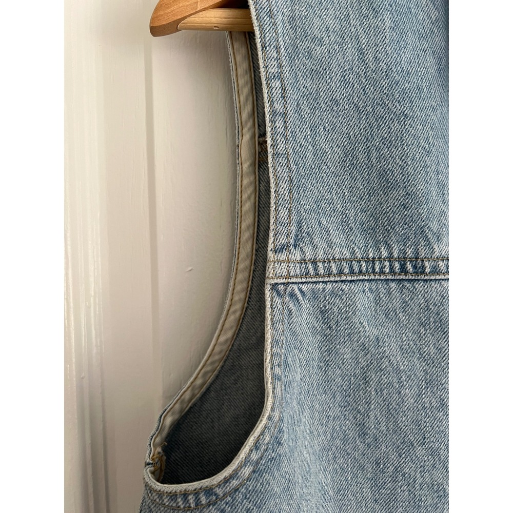 Agolde 100% Organic Cotton Womens Denim Vest Y2K Indie Sleaze Western Size M - Picture 6 of 14